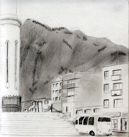 Travel drawing from Bello, Medellin, Colombia
