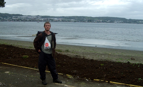 Here we are, having hitchhiked to the end of the official Panamerican highway. Here we are, having hitchhiked to the end of the official Panamerican highway.