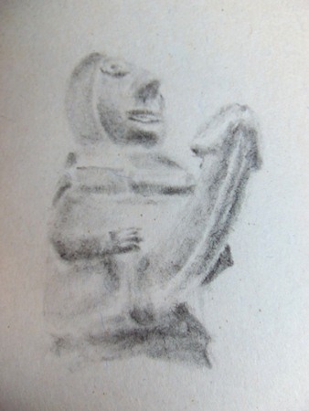 Drawing of Penis Statue
