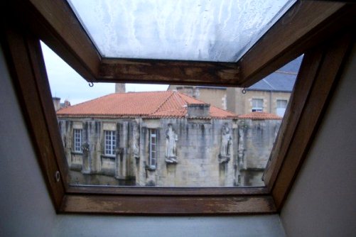 The view from my room in Poitiers, France.