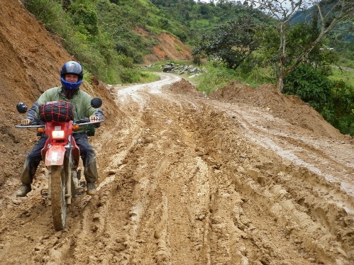 The road to Zumba Ecuador. Ours was a bit drier.