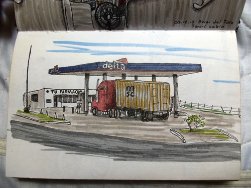 Sketching Hitchhiking the Panamerican Highway