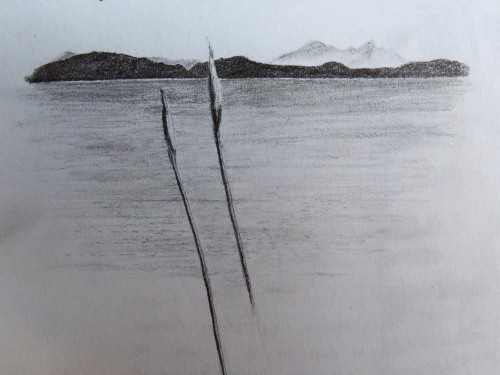 Travel Sketch of Lake Titicaca