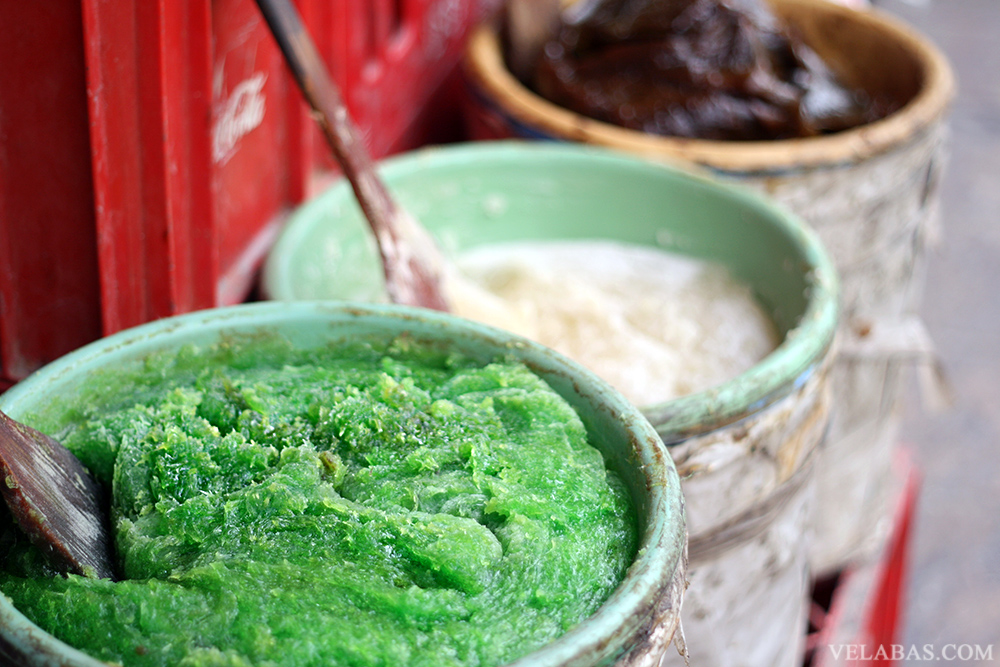 Moroccan green paste in the market