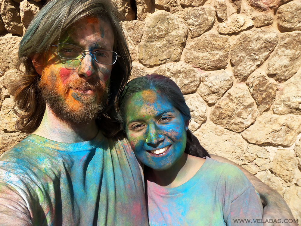 We took our Holi-ness to Parc Guell, where the hordes gave us sideways glances