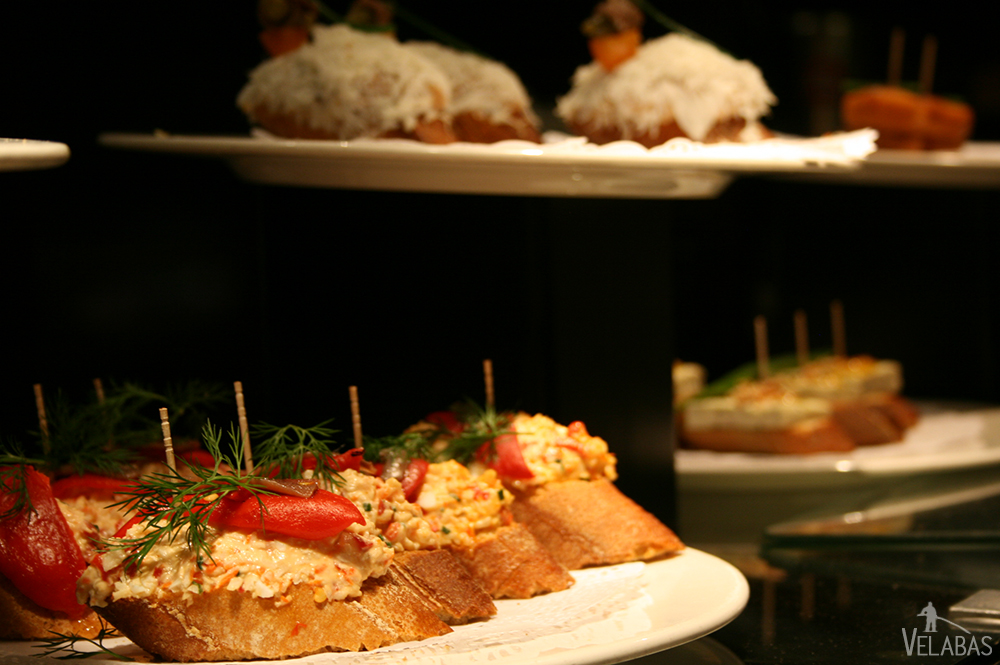 These are pinchos, a Basque tradition