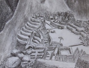 Travel Sketch of Machu Picchu