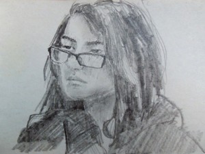One of the most beautiful Peruvians I know, here's a drawing of Mayra Cuellar.