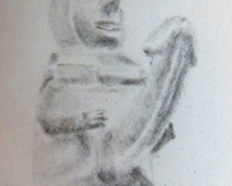 Drawing of Penis Statue