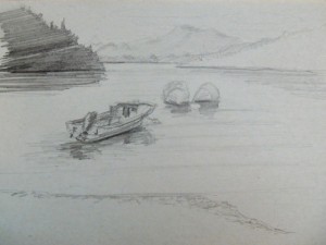 A travel sketch of Puyehuapi, Patagonia