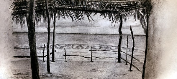 Sketching in El Salvador beaches