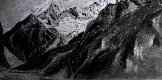 Sketching mountains in Peru