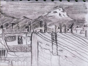 Mexico City Skyline Sketch