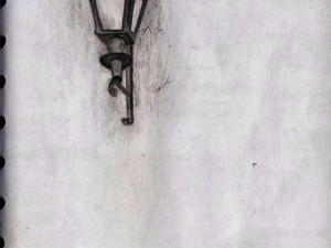 A sketch of a lamp on the streets of Durango.